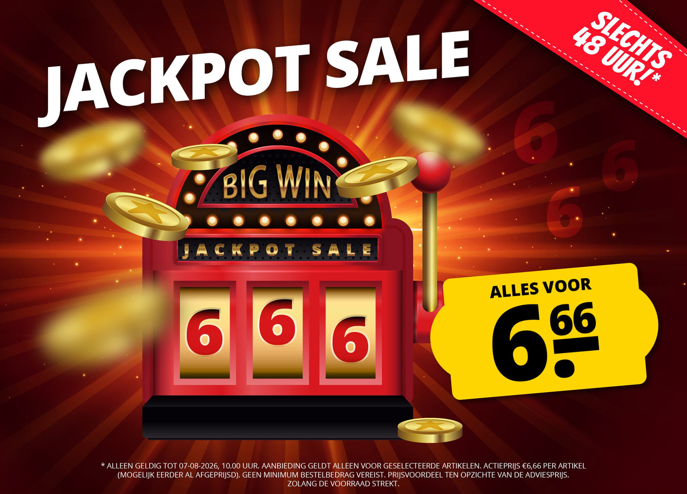 Jackpot Sale Alles für 6,66€