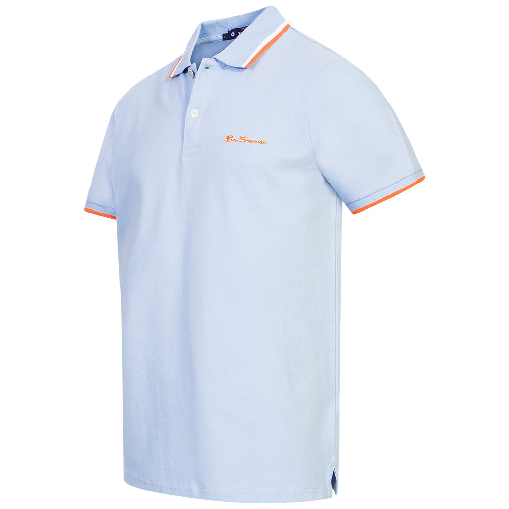 BEN SHERMAN Twin Tipped Herren Polo-Shirt 0076270N-PALEBLUE