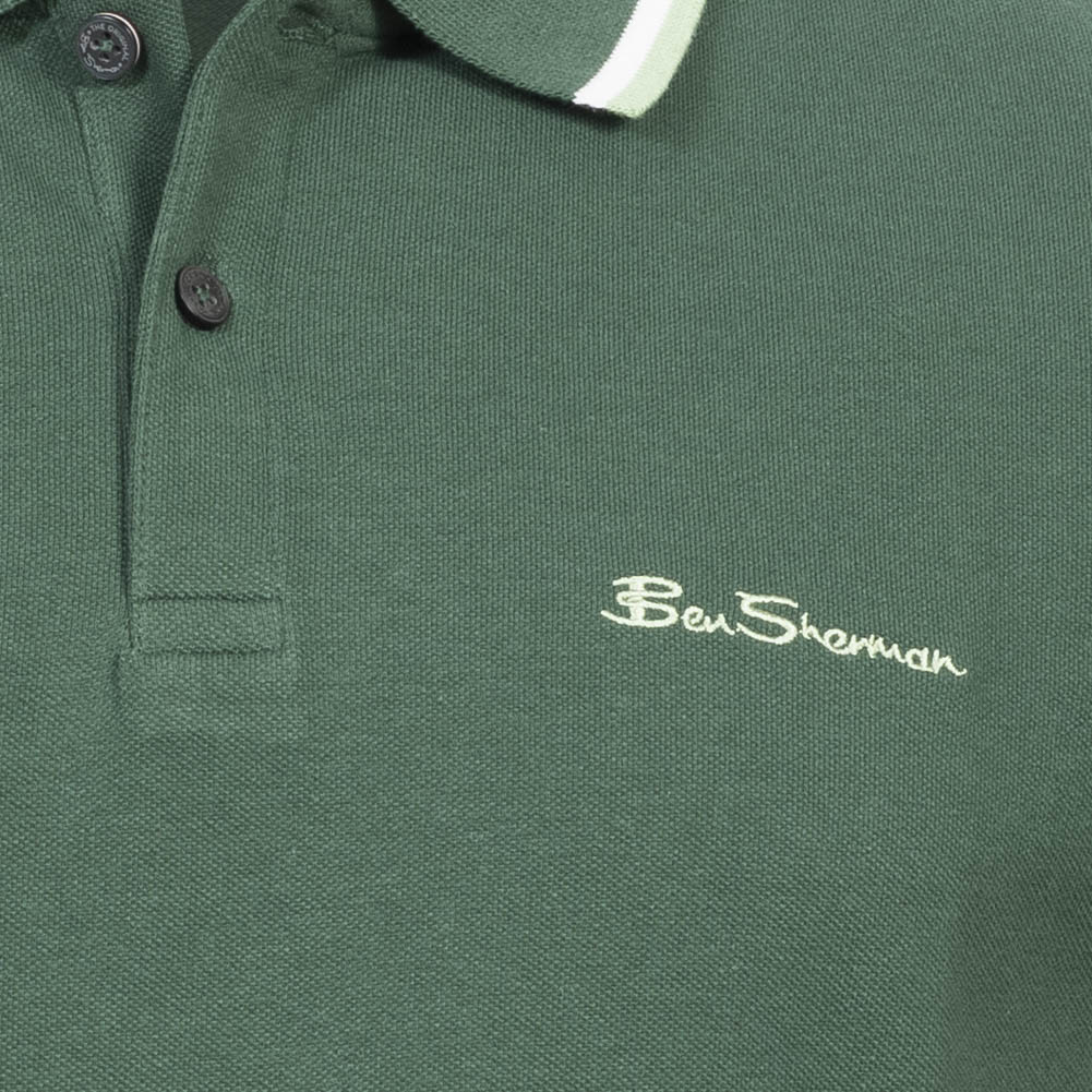 BEN SHERMAN Twin Tipped Herren Polo-Shirt 0076270NR-Green