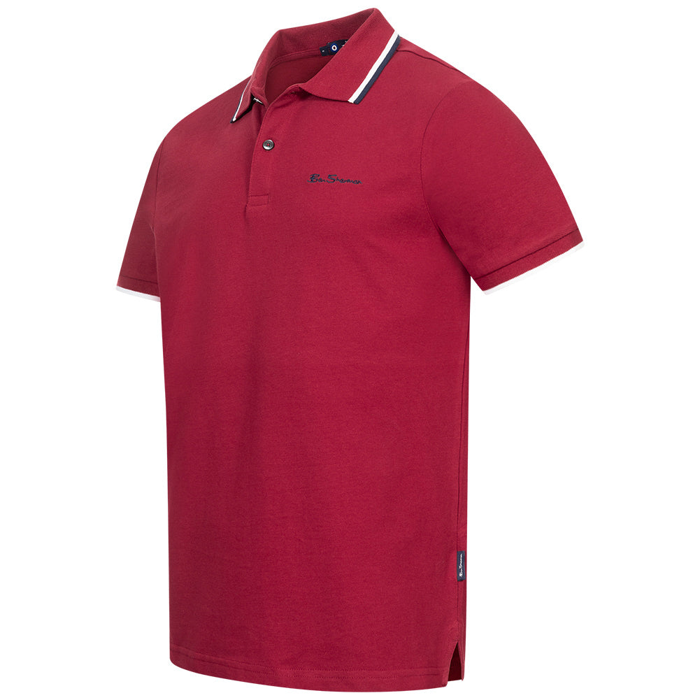 BEN SHERMAN Twin Tipped Herren Polo-Shirt 0076270NR-RED