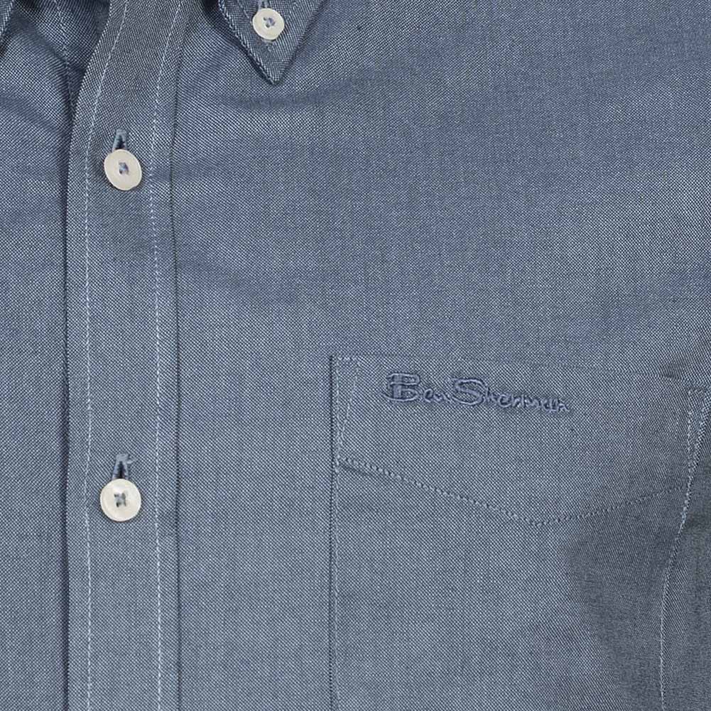 BEN SHERMAN Oxford Herren Langarm Hemd 0077857-DARKBLUE