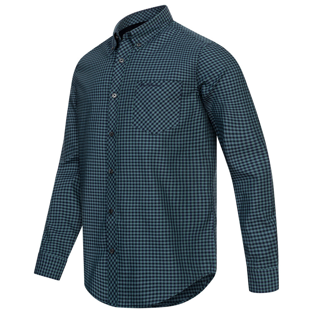 BEN SHERMAN Oxford Herren Langarm Hemd 0077858-DARKEMERALD