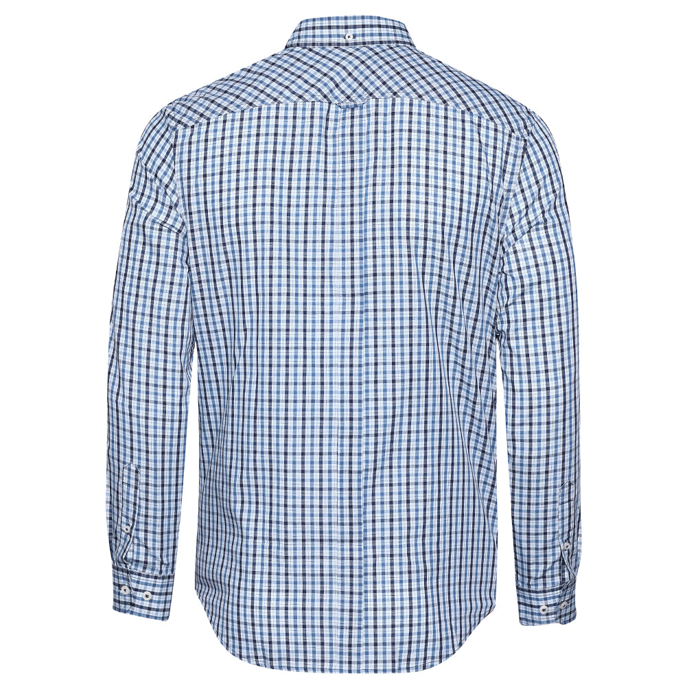 BEN SHERMAN House Check Herren Langarm Hemd 0077861-LIGHTBLUE