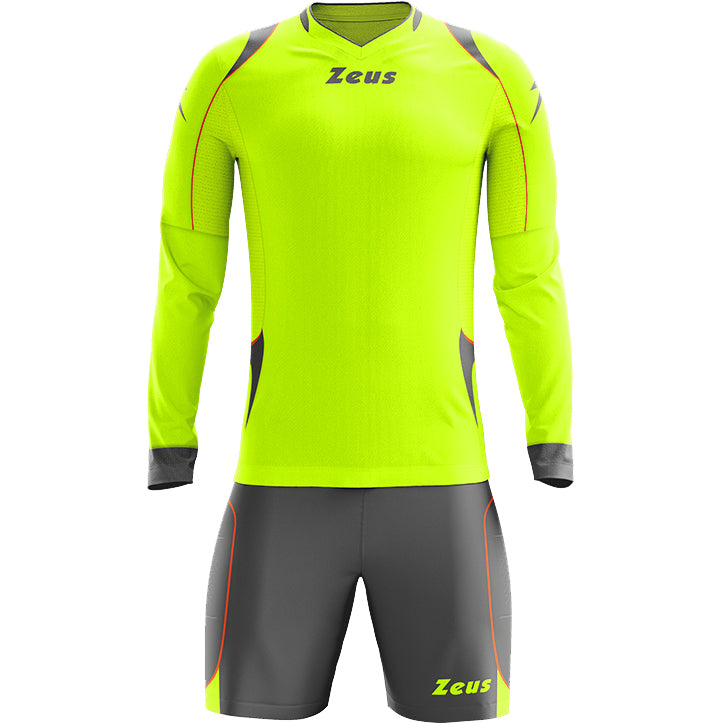 Zeus Paros Ensemble de gardien de but Maillot Ã  manches longues avec short Jaune fluo