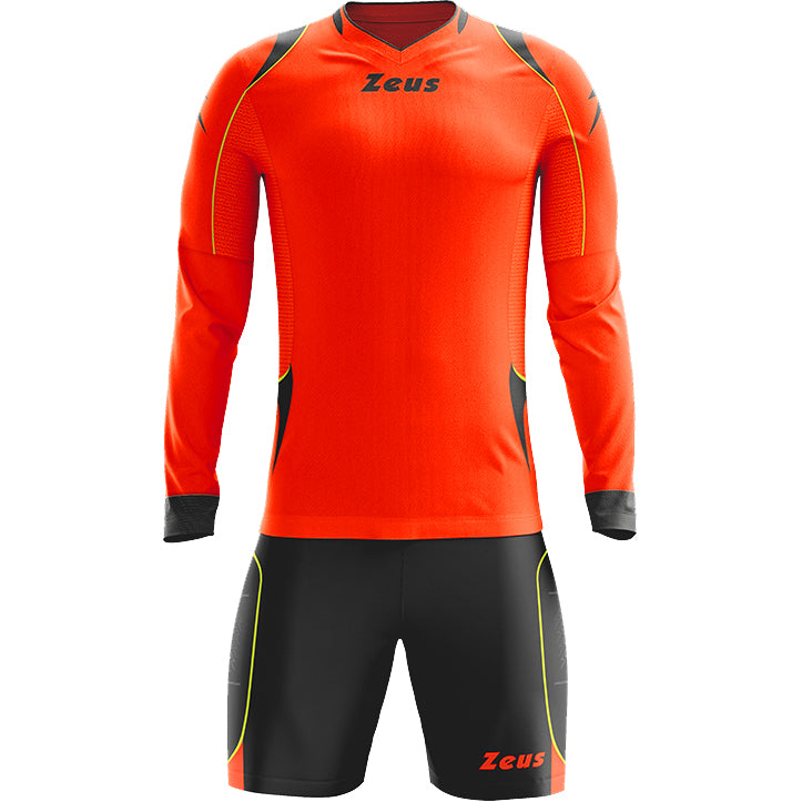 Zeus Paros Ensemble de gardien de but Maillot Ã  manches longues avec short Orange fluo