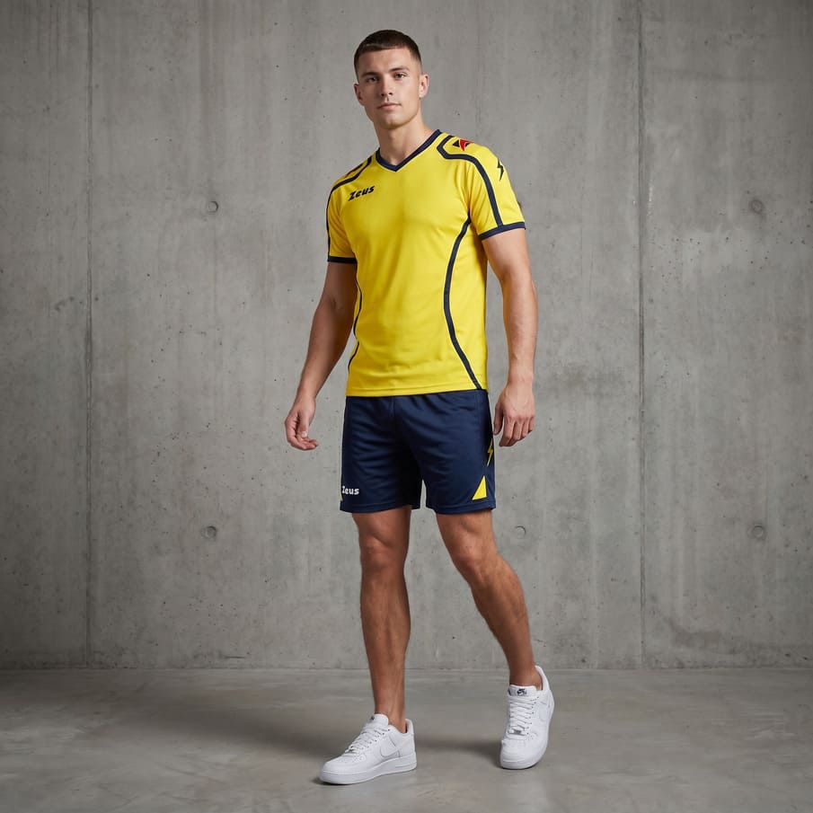 Zeus Kit Volley Fauno Herren Trikot + Shorts Uomo blu/giallo