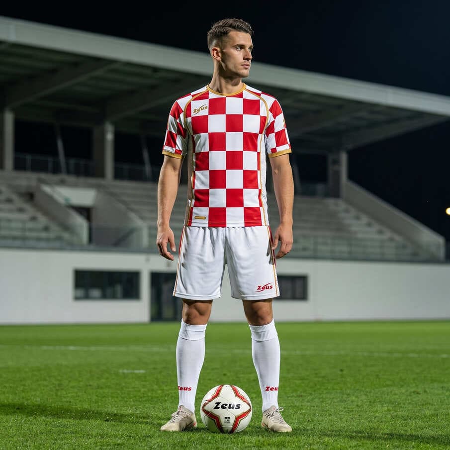 Zeus Kit Kroazia OLD Trikot-Set 2-teilig bianco/granata