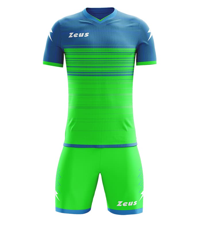 Zeus Kit Elios Trikot-Set + Shorts 2-teilig light royal/verde fluo