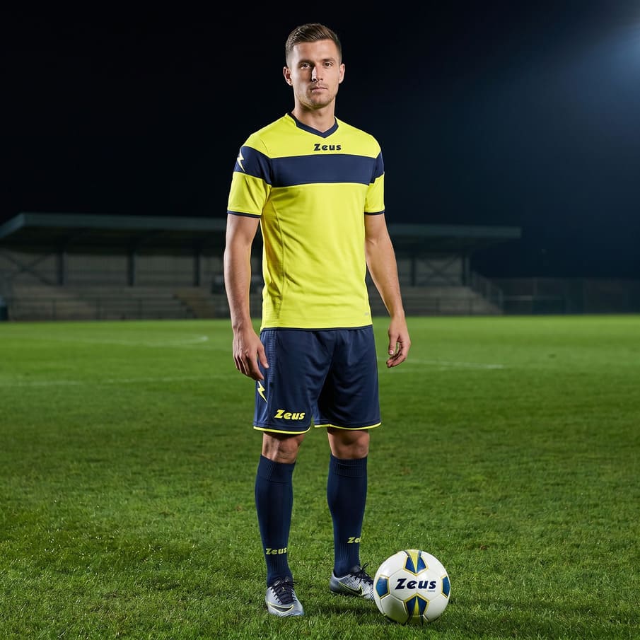 Zeus Kit Apollo Trikot-Set + Shorts 2-teilig giallo fluo/blu