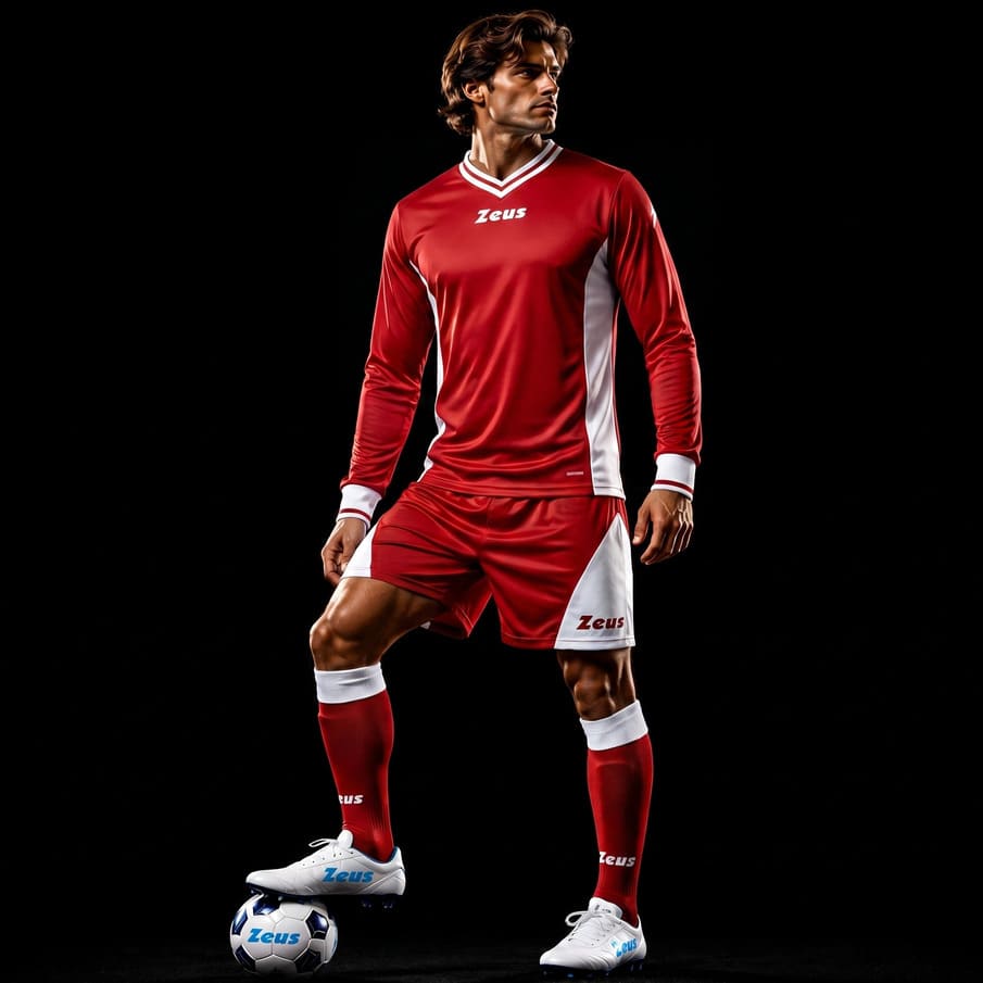 Zeus Kit Dedalo Trikot-Set 2-teilig granata/bianco