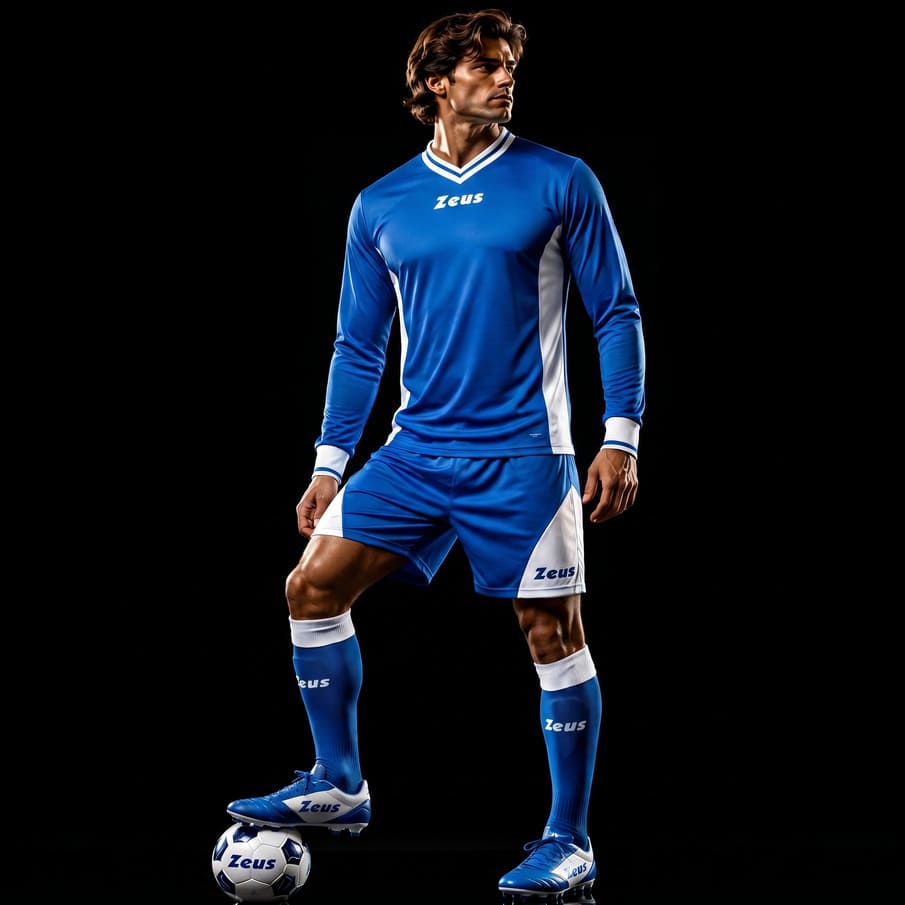 Zeus Kit Dedalo Trikot-Set 2-teilig royal/bianco