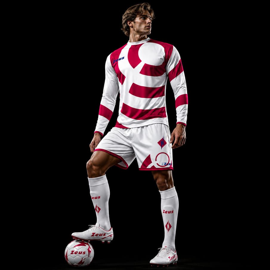 Zeus Kit Orbit Trikot-Set 2-teilig bianco/granata