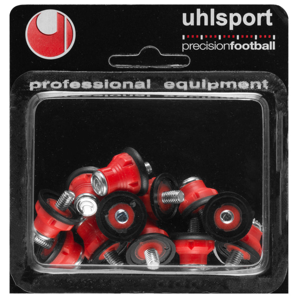 Uhlsport Crampons en acier nylon Set de 12 1007018010200 rouge