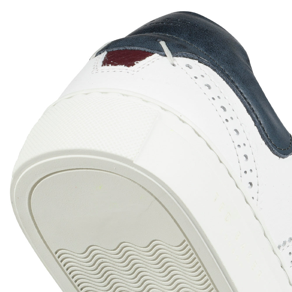 TED BAKER Dennton Cupsole Herren Leder Schuhe 243218-WHITE