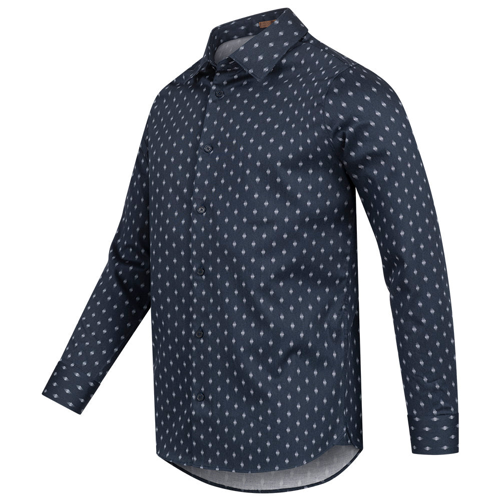 TED BAKER Ardea Dot Herren Langarm Hemd 272171-NAVY