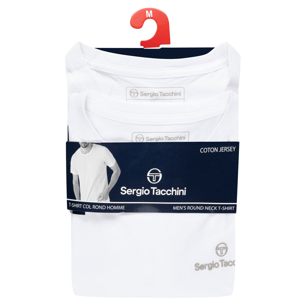 Sergio Tacchini Herren Unterhemden Rundhals 2er-Pack weiß 39492936