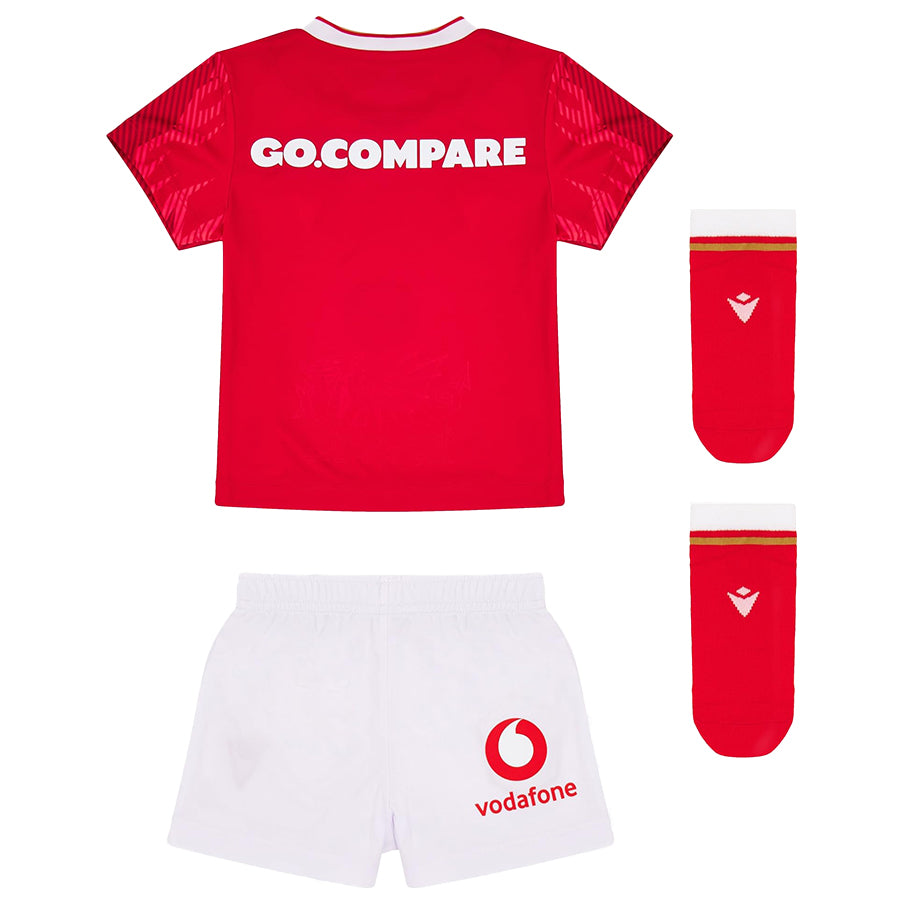 Wales WRU macron Rugby Baby/Kleinkinder Trikot Set 60004635