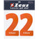 Zeus Kit de transfert des numÃ©ros de 1 Ã  22 23cm senior orange – Einheitsgröße