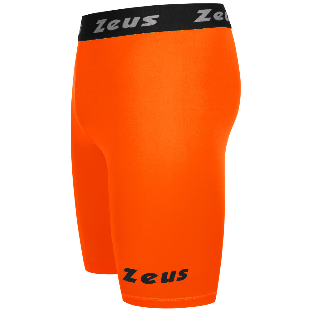 Zeus Bermuda Elastic Pro Hommes Leggings de sport orange fluo