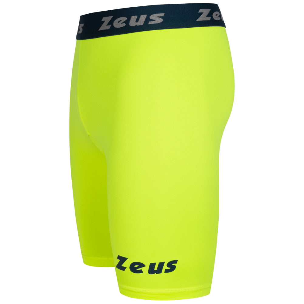 Zeus Bermuda Elastic Pro Hommes Leggings de sport jaune fluo