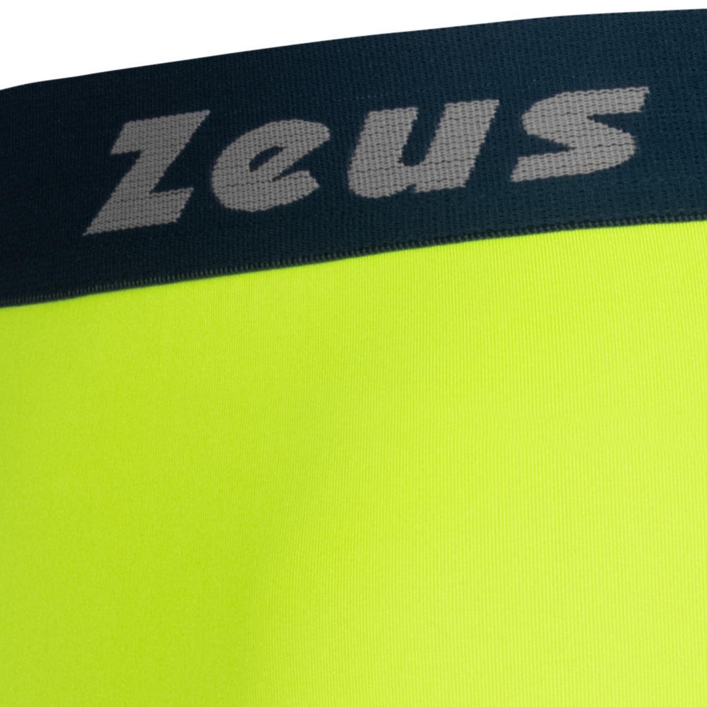 Zeus Bermuda Elastic Pro Hommes Leggings de sport jaune fluo