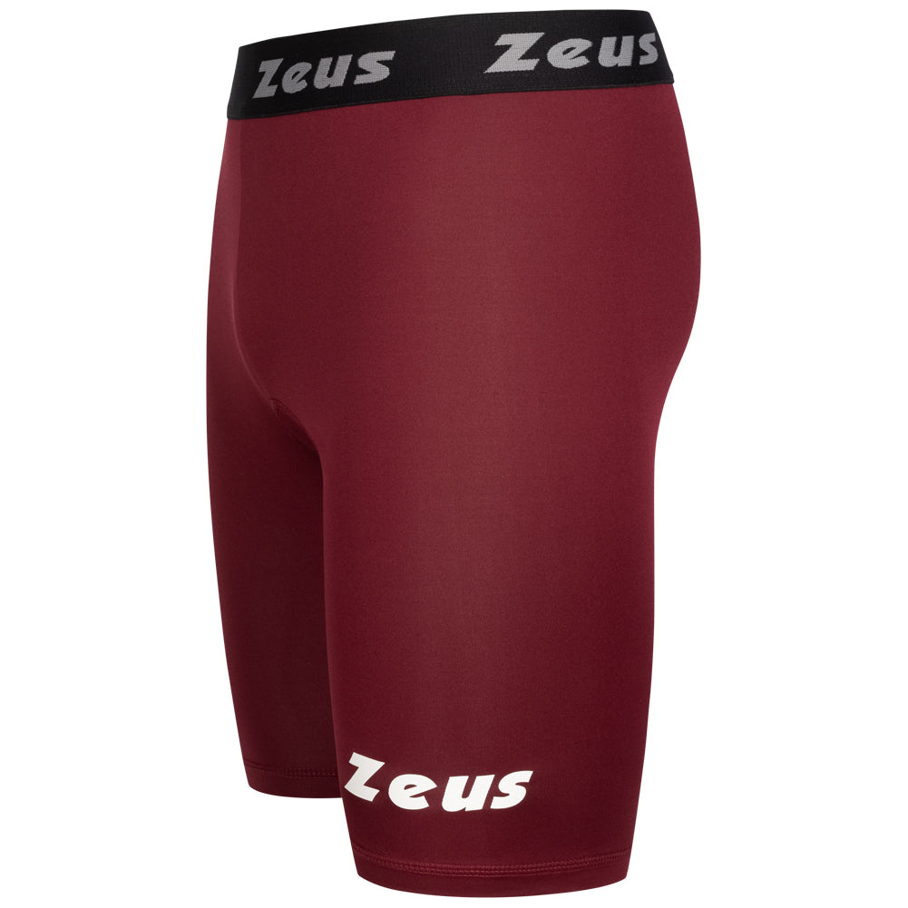 Zeus Bermuda Elastic Pro Hommes Leggings de sport rouge foncÃ©