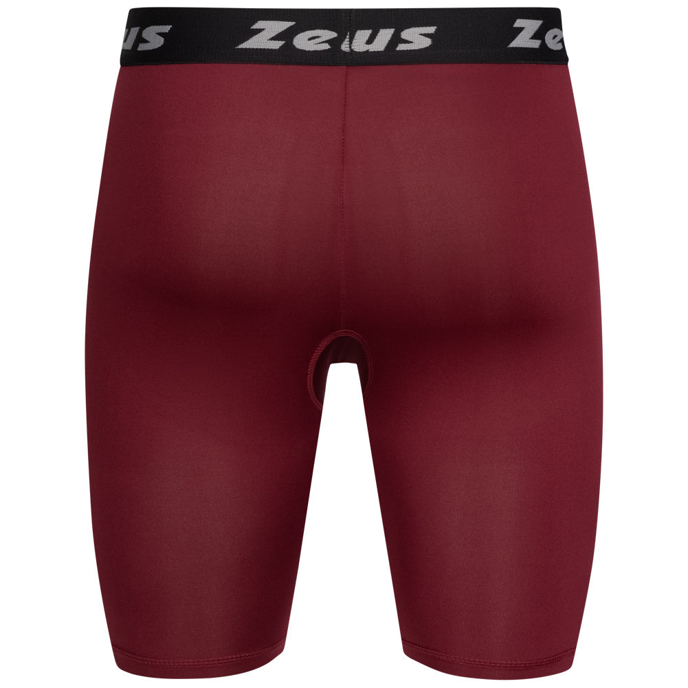 Zeus Bermuda Elastic Pro Hommes Leggings de sport rouge foncÃ©