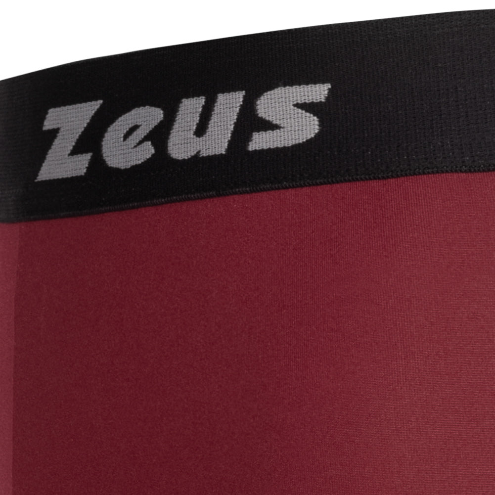 Zeus Bermuda Elastic Pro Hommes Leggings de sport rouge foncÃ©