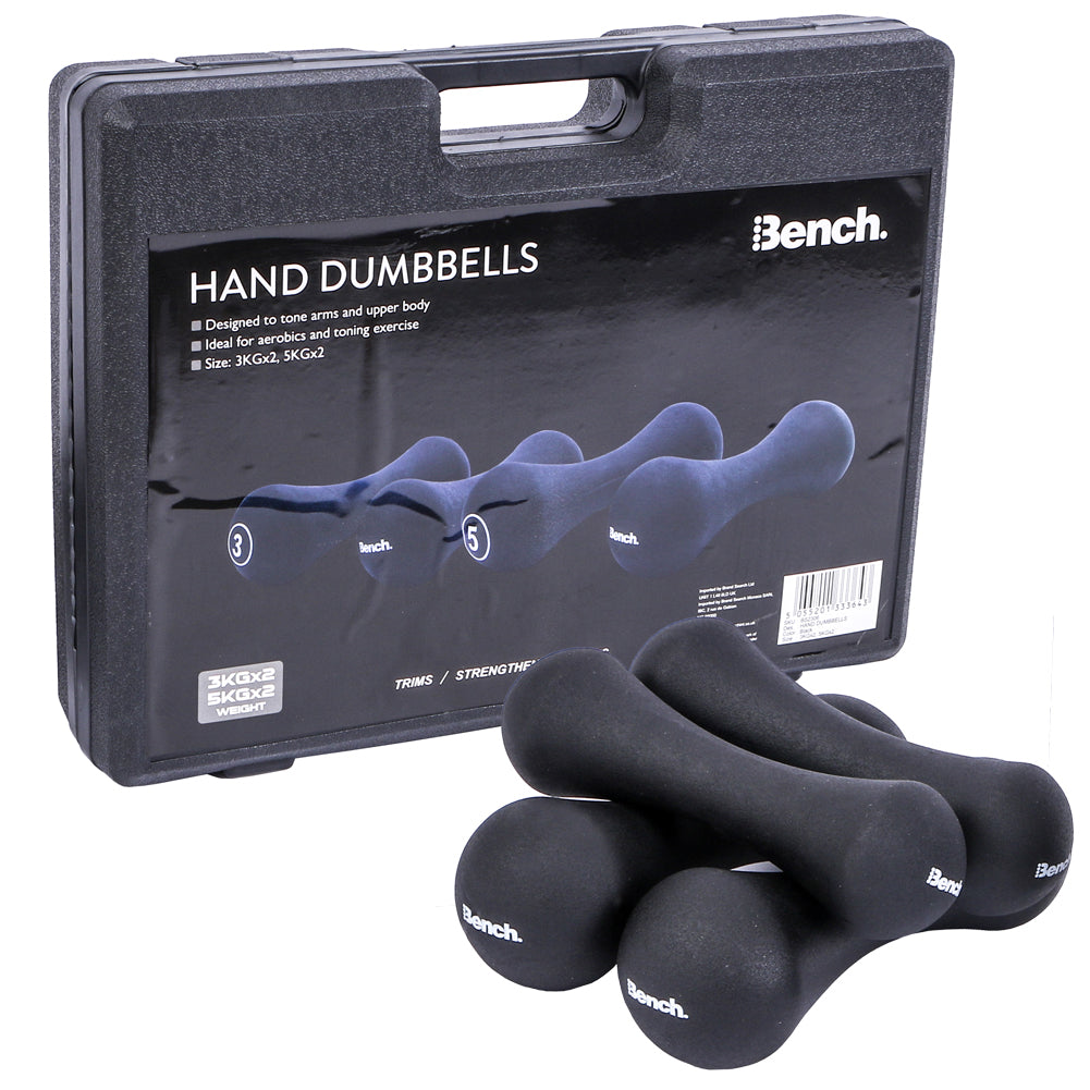 Bench Kit d'haltÃ¨res et coffret de rangement 2 x 3kg et 2 x 5kg BS2306