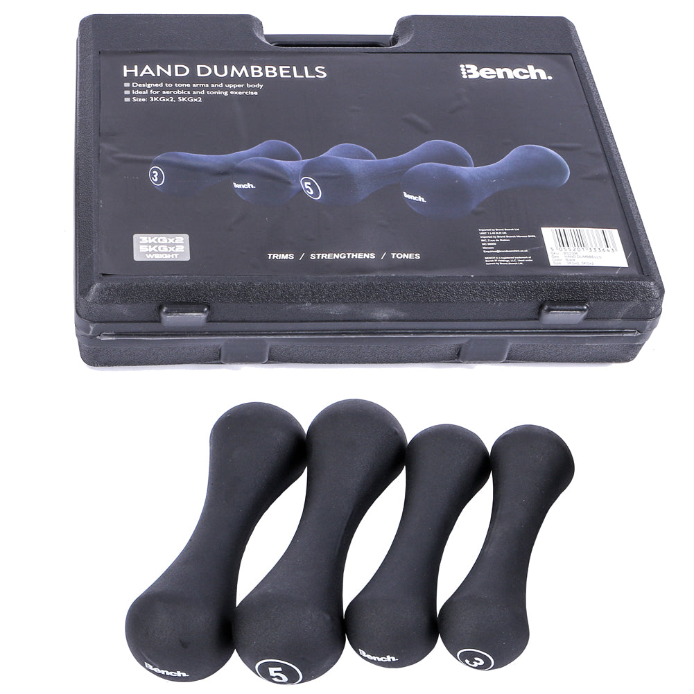 Bench Kit d'haltÃ¨res et coffret de rangement 2 x 3kg et 2 x 5kg BS2306