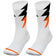 Zeus Thunder lange Spezial Trainingssocken weiß orange – 39-42
