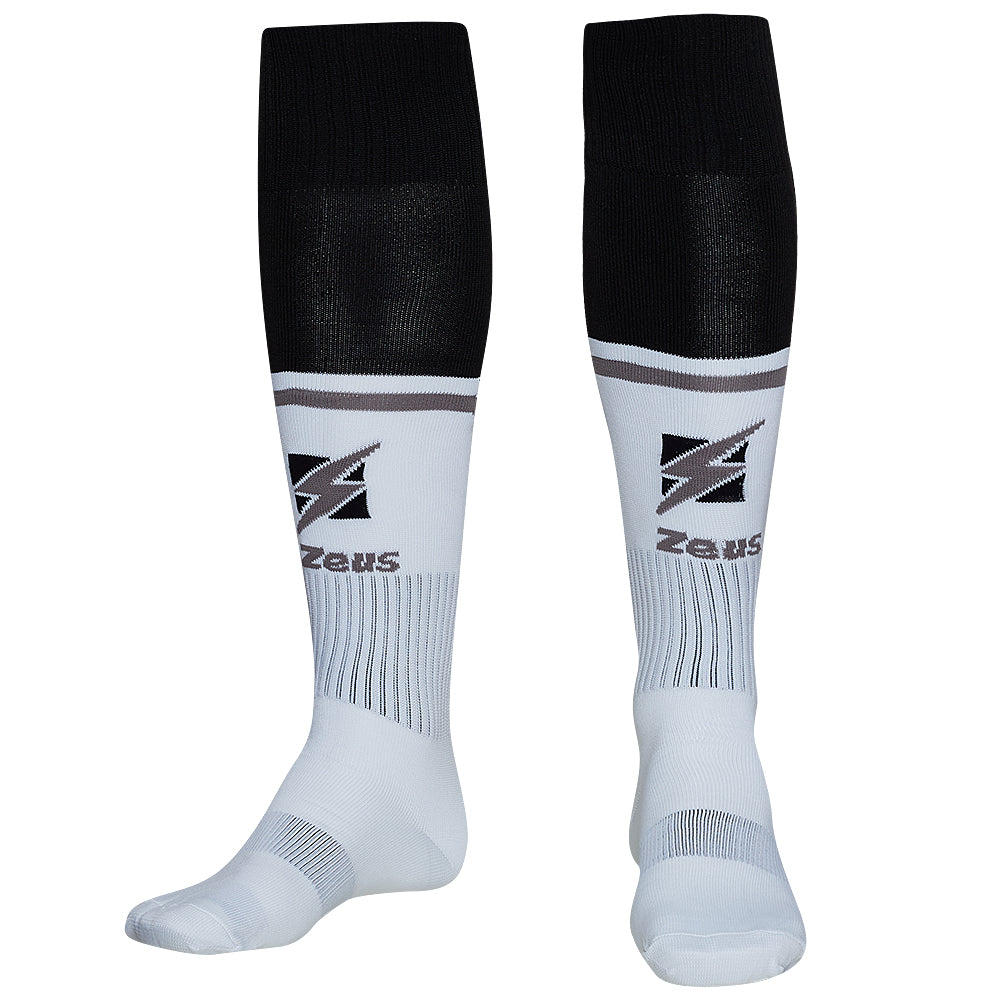 Zeus Calza United Chaussettes de foot blanc noir