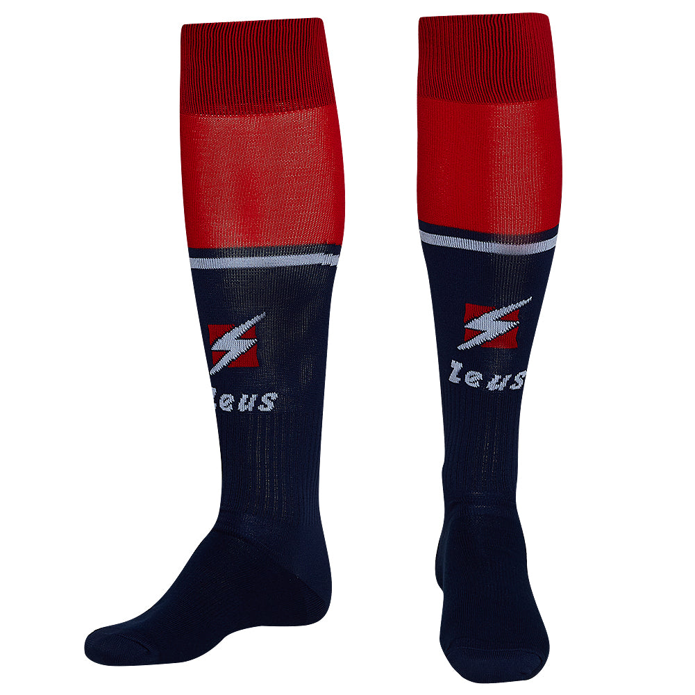 Zeus Calza United Chaussettes de foot rouge marine