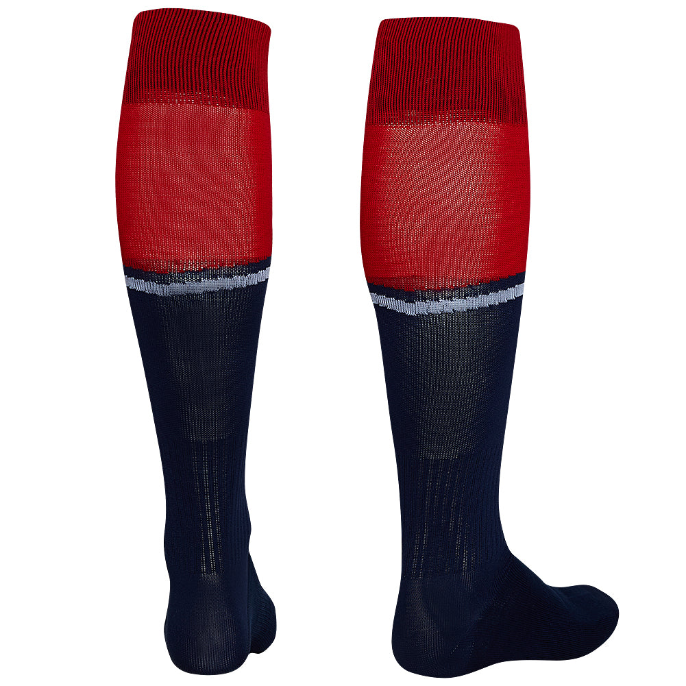 Zeus Calza United Chaussettes de foot rouge marine