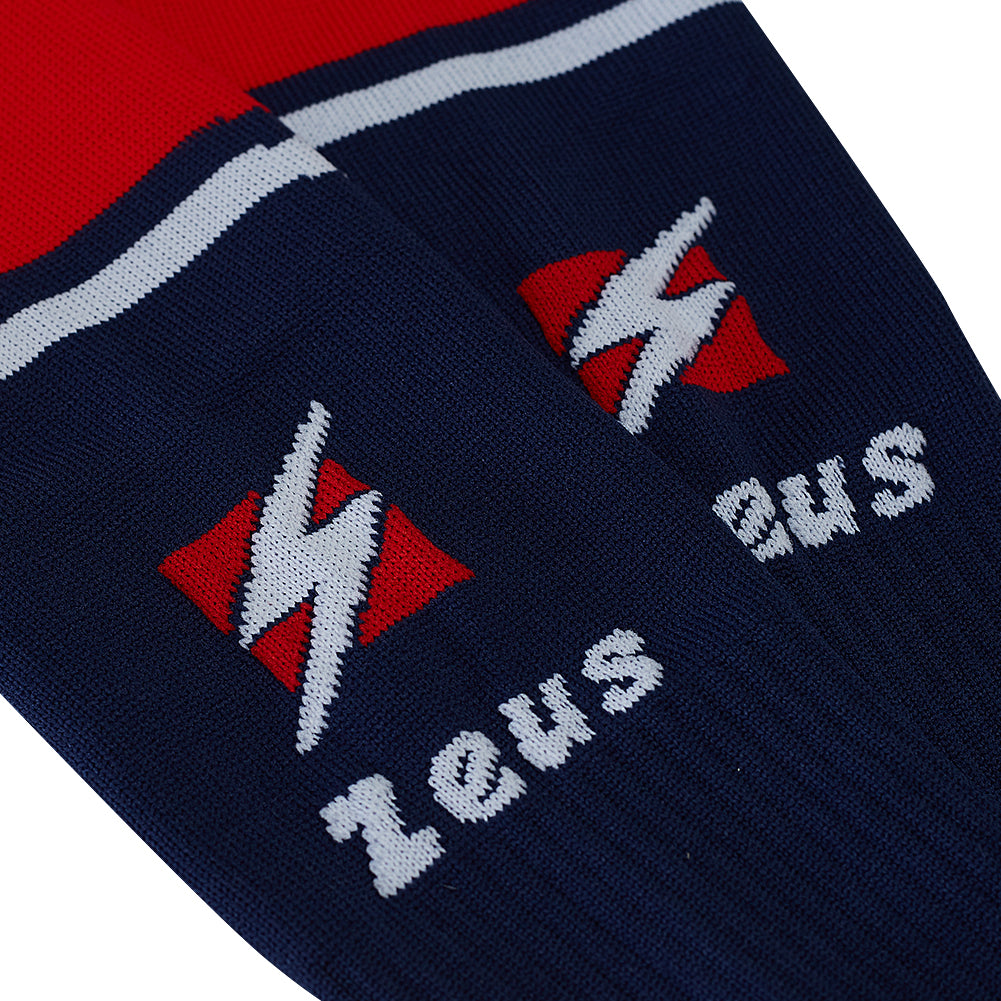 Zeus Calza United Chaussettes de foot rouge marine