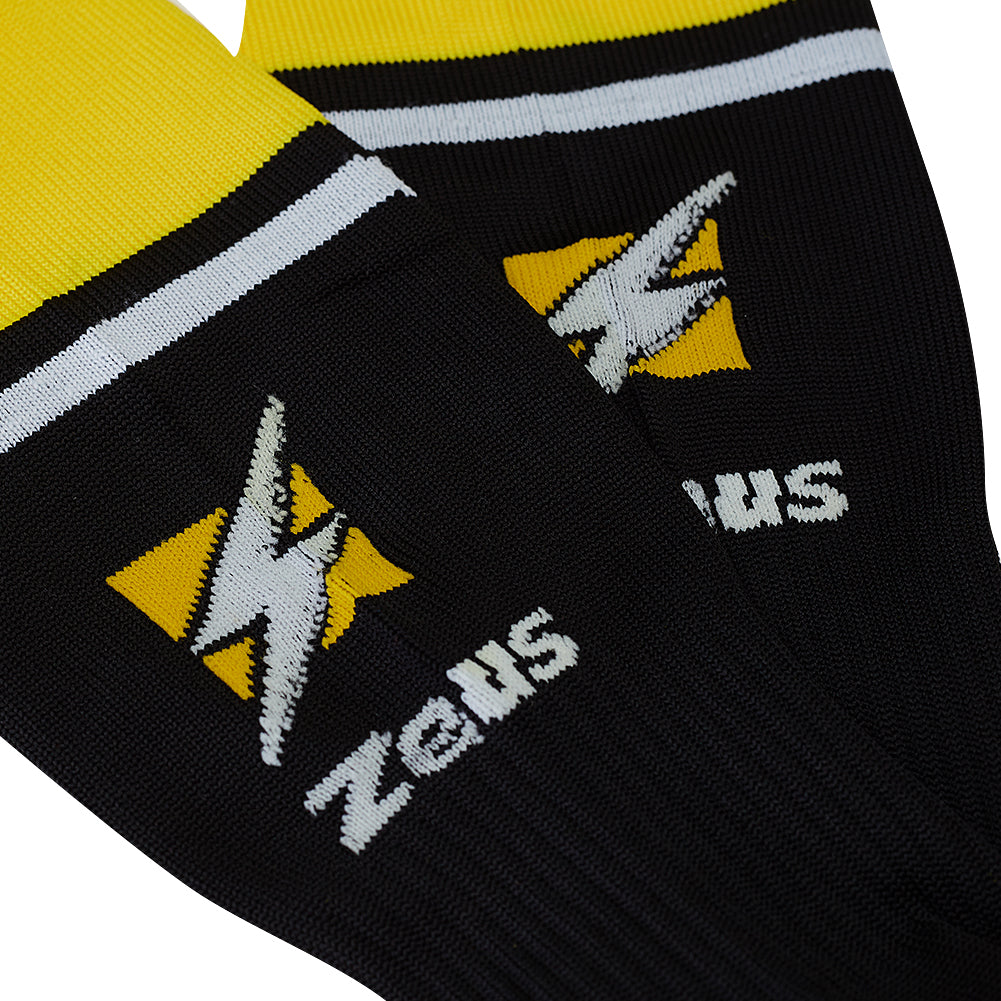 Zeus Calza United Chaussettes de foot noir jaune