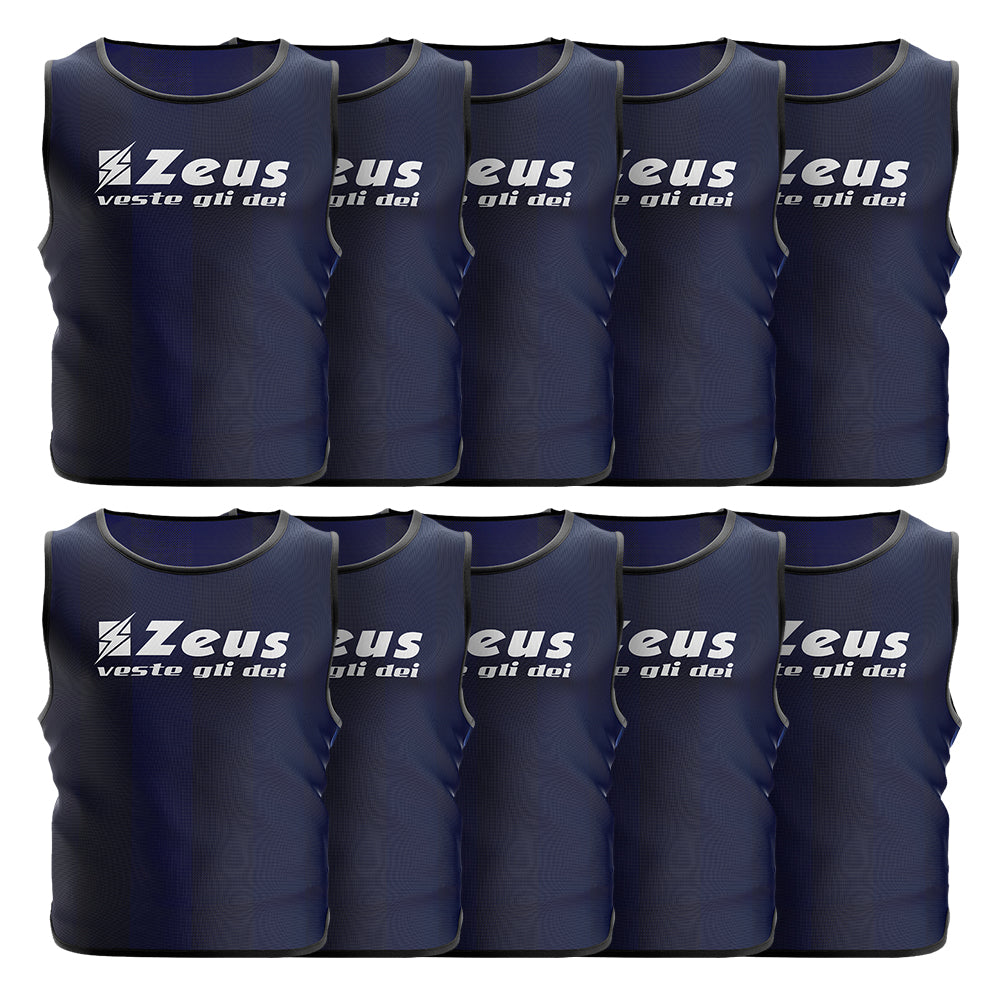 Zeus Lot de 10 Dossards d'entraÃ®nement Navy