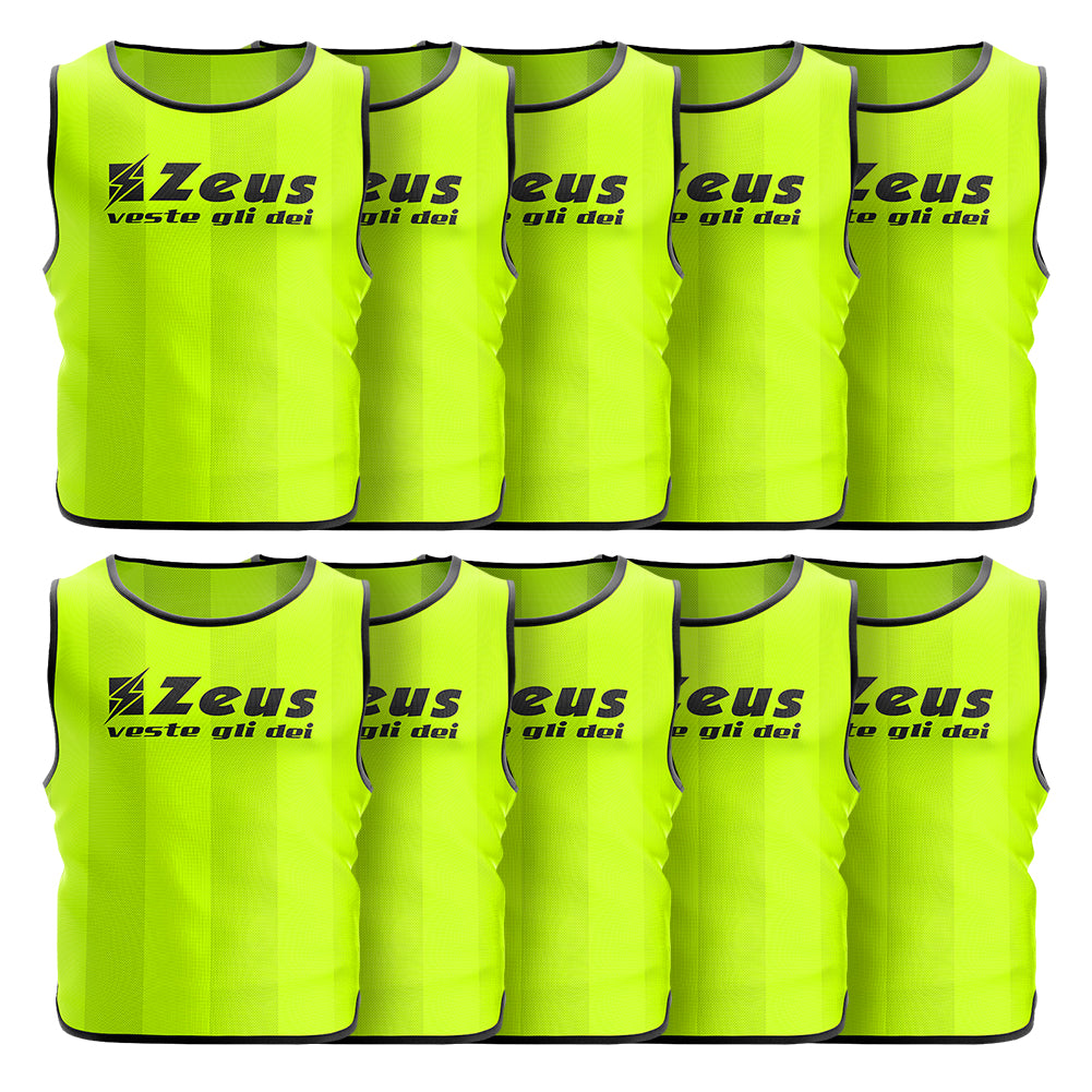 Zeus Lot de 10 Bavoir d'entraÃ®nement jaune fluo