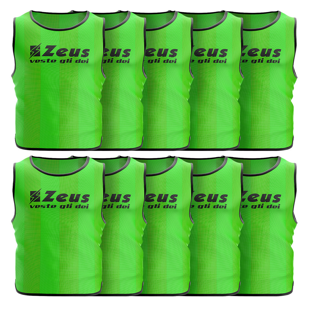 Zeus Lot de 10 Bavoir d'entraÃ®nement vert nÃ©on