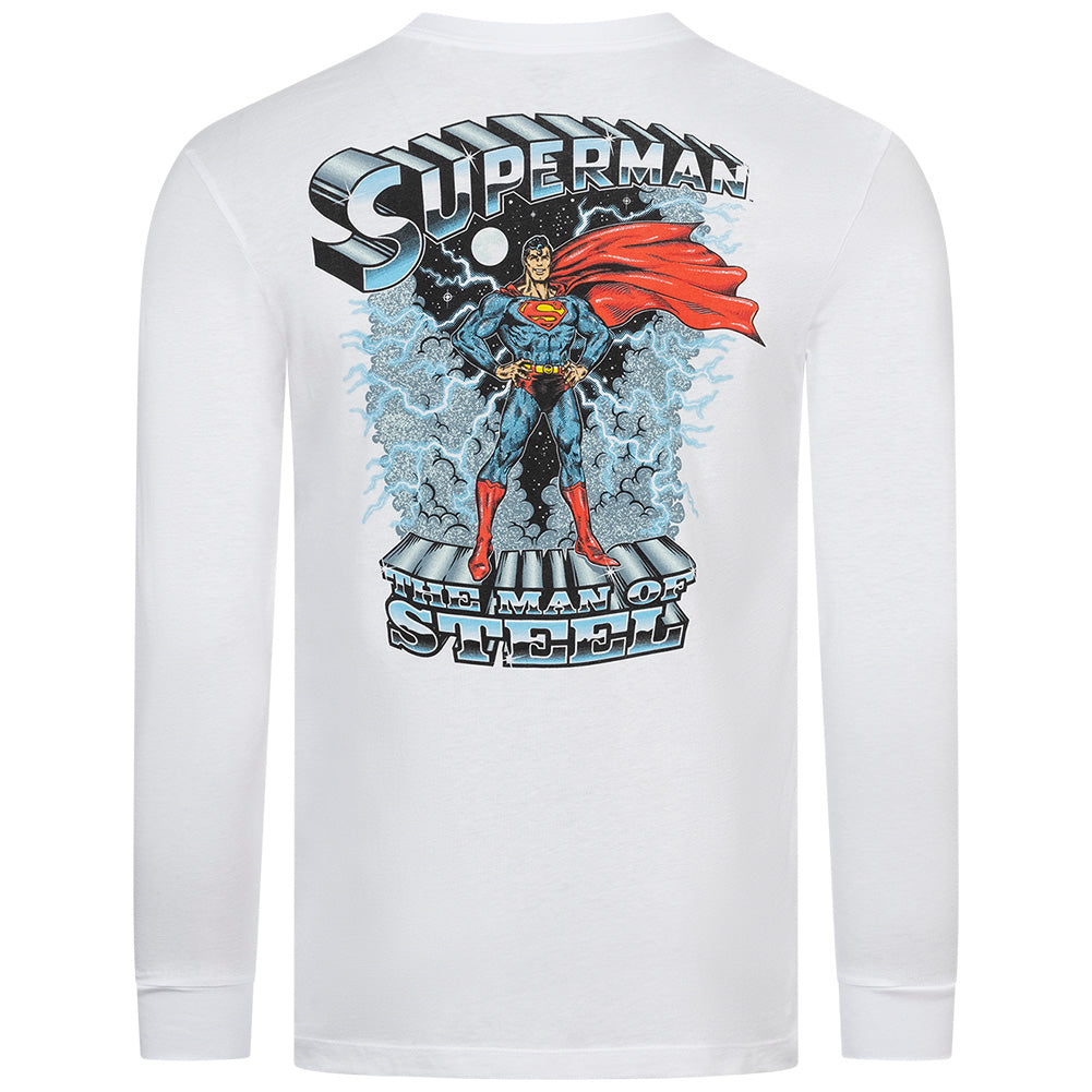 SUPERMAN DC COMICS Lightning Herren Langarmshirt CDMLS033WHT