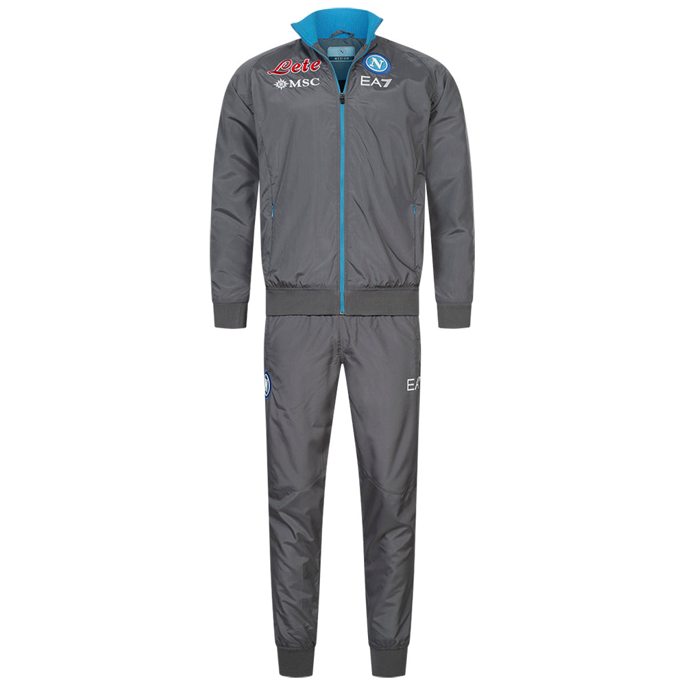 SSC Neapel EA7 Emporio Armani Herren Präsentationsanzug grau EASSCN23R15-MAGNET