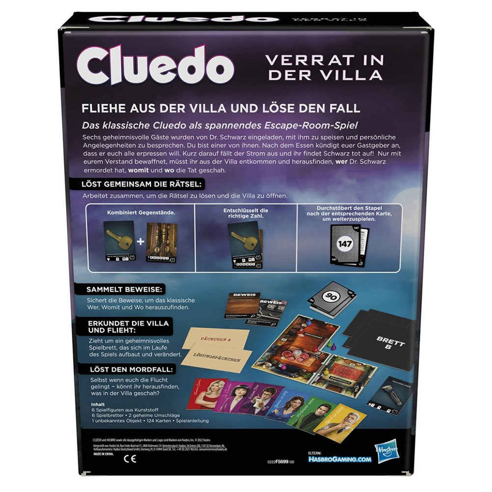 Cluedo Verrat in der Villa Spiel Hasbro F5699100