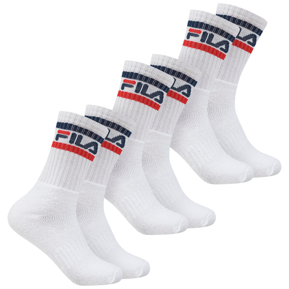 FILA Unisex Sportsocken "Falk" 3 Paar weiß FS24T001-100-White
