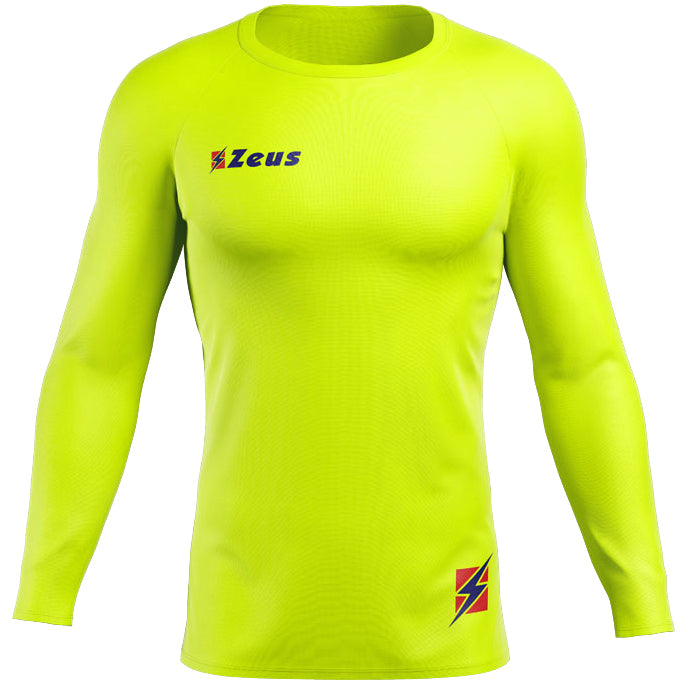 Zeus Fisiko Haut base-layer Haut de sport Ã  manches longues jaune fluo