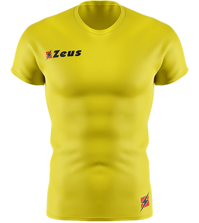 Zeus Fisiko Baselayer Haut de sport Ã  manches courtes jaune