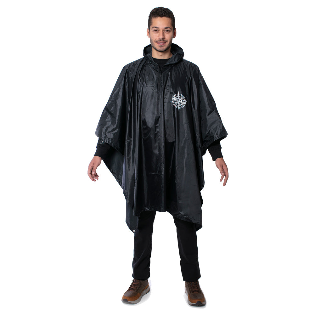 GOGLAND Â® Monsun Poncho de pluie noir