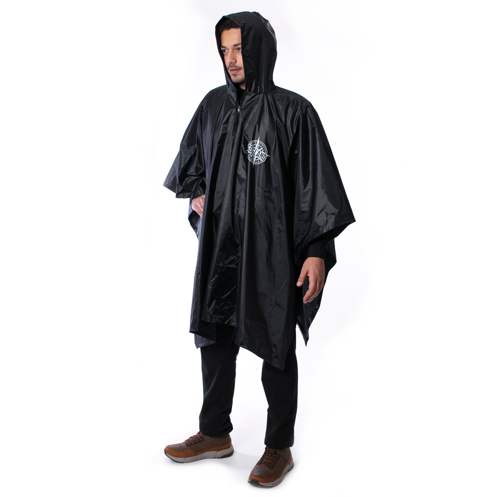GOGLAND Â® Monsun Poncho de pluie noir