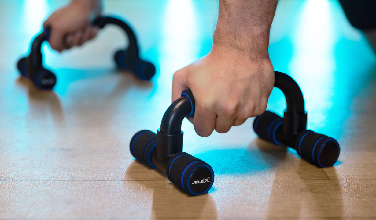 JELEX Gain Hard Push Up Bar PoignÃ©es pour pompes noir bleu
