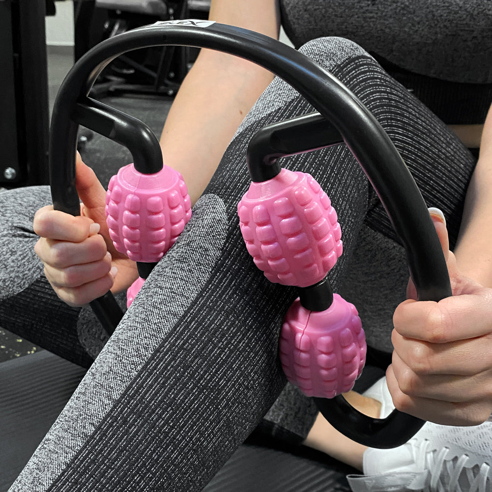JELEX Massage Rouleau de massage double 4 roues