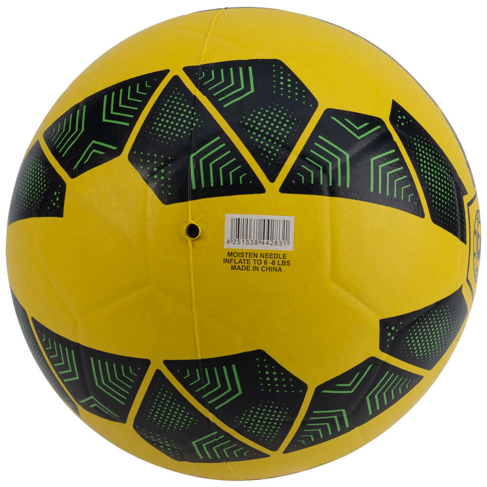 JELEX Bolzplatzheld Ballon de foot en caoutchouc noir-jaune